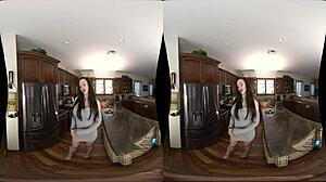 Horny Brunette Milf Blows Husband's Cock in Reality