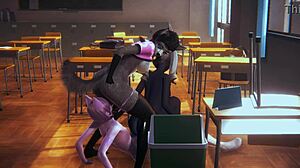 Furry Hentai Threesome in Class