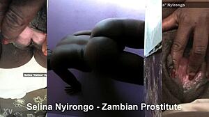 Selina Nyirongo indulges in a solo masturbation session, exploring her body intimately.