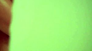 Diamond the latina pornstar masturbates her big tits nude in the wet shower