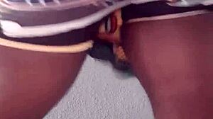 Black Shemales Chained in Sexy Underwear