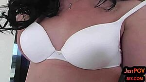 pov babe with small boobs sucks and gets banged hard