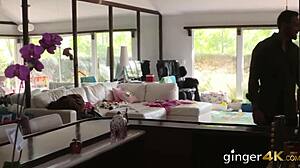 Naughty redhead taken home for steamy drill