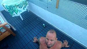 i pissed into my girlfriend's mouth and she swallowed it all outdoors.