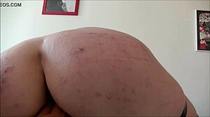 In the trailer, she dominates and whips me until I squirt and cum