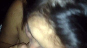 Latina engaging in intimate act with partner