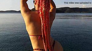 D�bora Fantine Acting Crazy On The Island