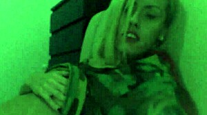 Is that skinny blonde's sexy body smoking hot? She teases with wet panties and horny tits.