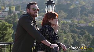 Naughty redhead taken home for steamy drill