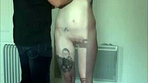 In the trailer, she dominates and whips me until I squirt and cum