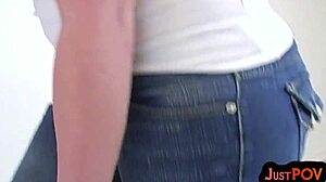 pov babe with small boobs sucks and gets banged hard