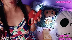 Latina Petite Adorime Unboxes Toy for Double Pleasure Experience