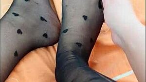 i give a relaxing foot massage in tights