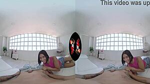 In VR, the super hot Colombian beauty rides with her big ass.
