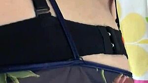 homemade scene with blonde wife receiving creampie in intimate moment