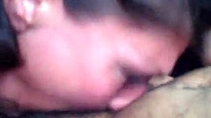 Blonde Amateur Gives Head in Car Backseat