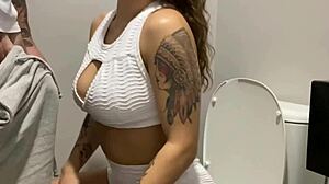 Cassiana Costa Having Fun In The Club Bathroom