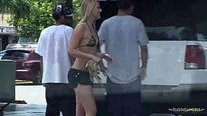 blonde babe fucks customers at the car wash! so sexy and hot?