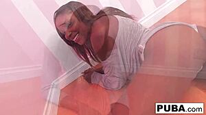 hot masseuse handles big black cock eagerly