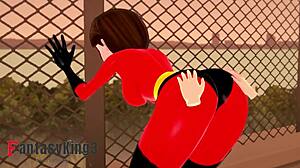 helen parr as elastigirl gets flexible in hentai short