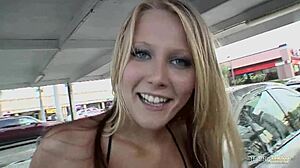 blonde babe fucks customers at the car wash! so sexy and hot?