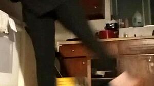 Petite girl enjoys workout at prom event