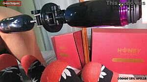 dildo robot breaks my ass in cosplay costume with big ass