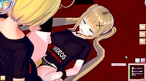 【エロゲーコイカツ！ セックス特化 】 金髪爆乳ギャルjkエレノア オリキャラ と開脚正常位、後背位、腕引っ張り後背位、騎乗位３dcgエロアニメ動画