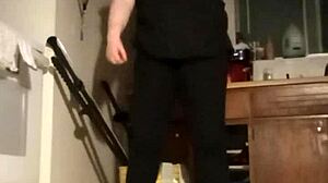 Petite girl enjoys workout at prom event