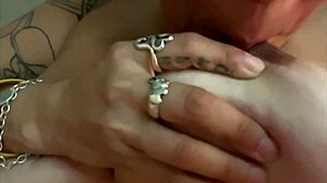 Betty shows off her amazing natural tits in this scene. It's a real eye-opener.