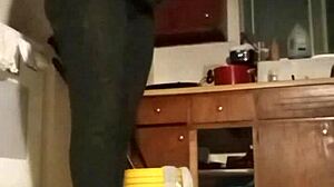 Petite girl enjoys workout at prom event