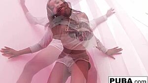 hot masseuse handles big black cock eagerly