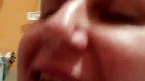 I give brittany a hard face fuck in the bathroom