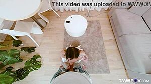 Mina's passionate persistence earns big cock riding and cum in mouth on TMWPOV