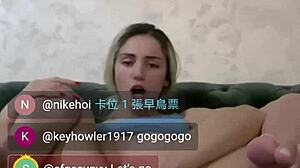 European beauty masturbates on webcam! 😍