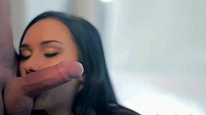 Watch This Brunette Babe Swallow!