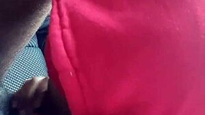 in the car, she gave a sloppy blowjob to her black lover