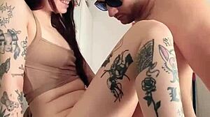 horny latina teen girlfriend can't hold back fucking in kitchen