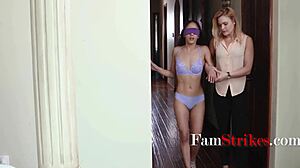 Spændende oral scene med liderlig Cami og facial