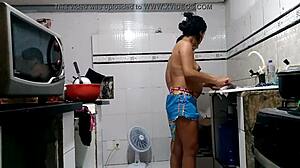 I had home sex with novinha, anal assfuckin her wet natural tits