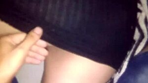 Couple's Nighttime Dress Groping Session