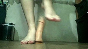 Teen friend bent over for blowjob and cum on face