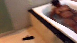 the ebony beauty stripped naked in the bathtub as i recorded every detail