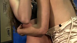 Small tit brunettes lick pussy then get anal