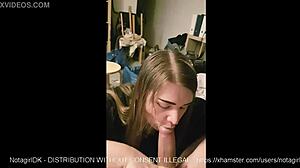 notagirldk enjoys blowing huge white cock