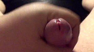 chubby wife gives pov handjob, doggy cumshot on big ass