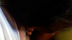 Ebony mulata performs oral and anal in POV scene