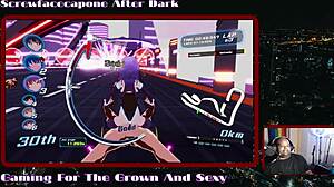 Hentai girls in absorption battle racing demo race each other while engaging in intense fucking actions