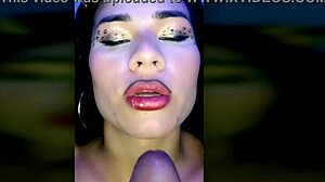 Ts Angelique teases with dildo play and explosive finish