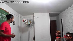 sexy school with professor badaro rubens badaro showing big tits and ass for blowjob and sex